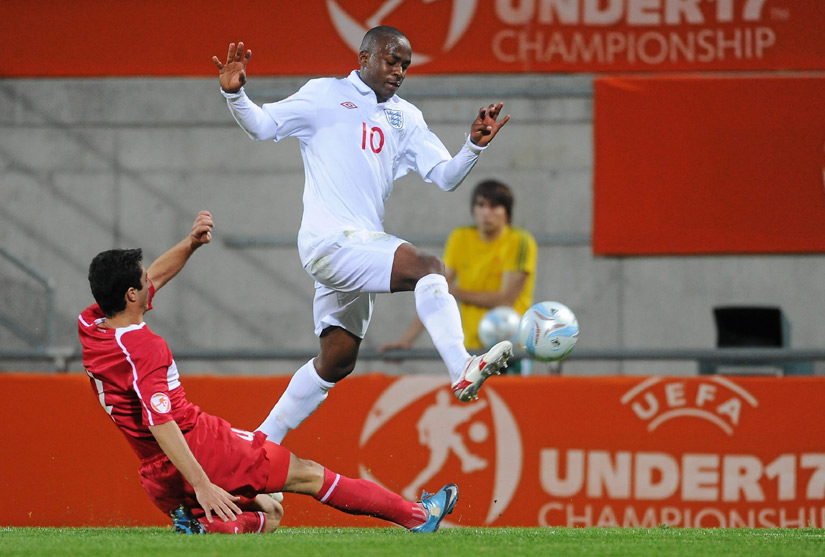 Saido Berahino in action against Turkey.